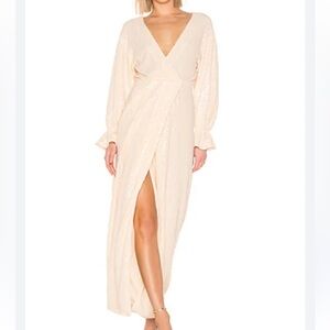 LPA Cream Sequin Dress‎